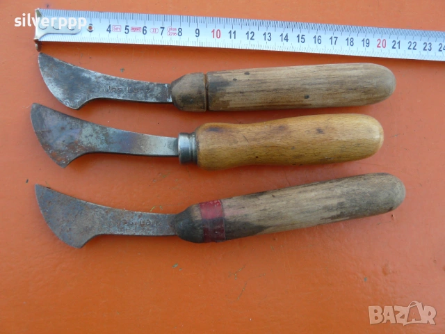  Стари книговезски ножове - 3 броя 