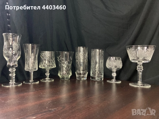 Кристални чаши Ръчна изработка (вино, вода, ликьор, шампанско)