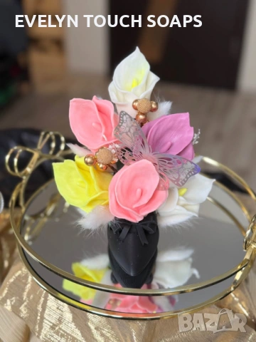 Букети кала за 8 март от сапун като малки шедьоври!, снимка 4 - Козметика за тяло - 53360795