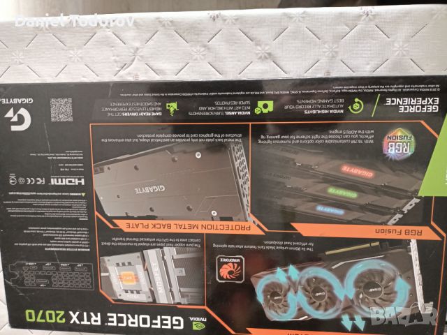 Продавам Видеокарта Geforce RTX 2070 GIGABYTE 8GB, снимка 6 - Видеокарти - 45436730