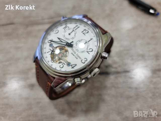 Часовник автомат Philip Zepter, снимка 3 - Мъжки - 54008385