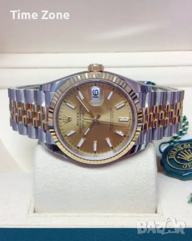 Rolex Datejust 36mm Two Tone Yellow Gold Champagne Dial Automatic Дамски Различни Варианти, снимка 4 - Дамски - 48183135