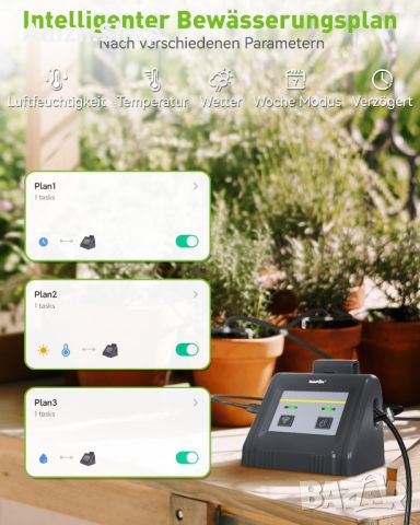 Автоматична система за напояване RAINPOINT WiFi устройство за автоматично капково напояване с помпа, снимка 9 - Напояване - 46615402