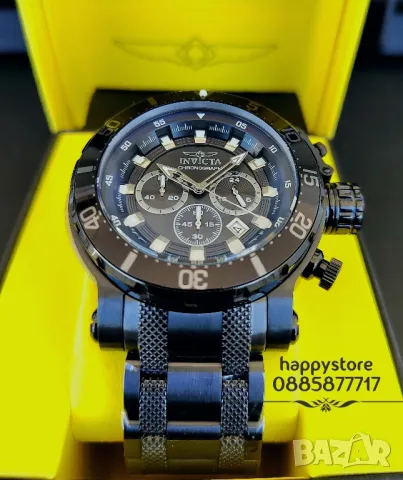 часовник INVICTA Chronograph Black full metal 50 mm, Инвикта нов , снимка 5 - Мъжки - 49398956