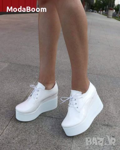 🖤Стилни дамски обувки на платформа лак🖤, снимка 3 - Дамски ежедневни обувки - 45383837