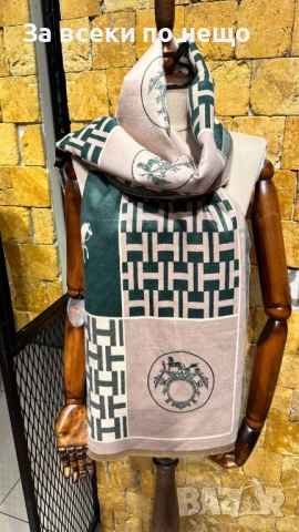 Burberry🔝Hermes🔝Gucci Шал С 2 Лица 100% Кашмир - Налични Различни Цветове Код SK370, снимка 3 - Шалове - 52853929