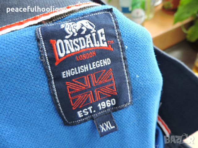 Lonsdale - мъжка  синя  тениска с яка размер XL, снимка 15 - Тениски - 45269559