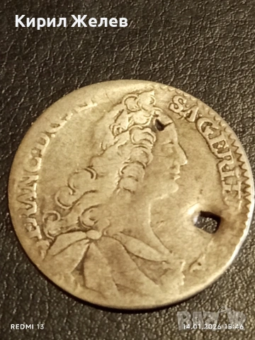 Сребърна монета 7 кройцера 174?г. Франц първи Австрия за КОЛЕКЦИЯ 52902