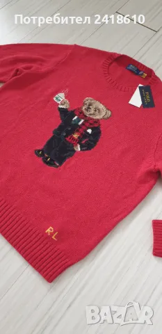 POLO Ralph Lauren Bear Cotton/ Len Mens Size XL НОВО! ОРИГИНАЛ! Мъжки Пуловер !, снимка 16 - Пуловери - 48224243