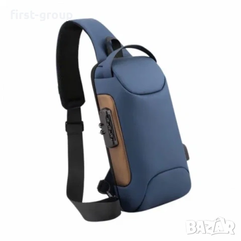  Смарт чанта за през рамо с USB зареждане, водоустойчива, снимка 6 - Раници - 53047728