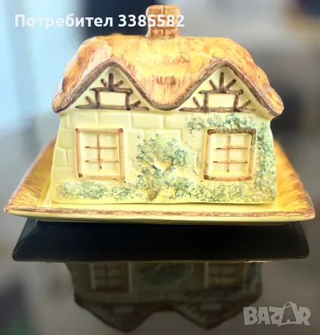 Английски порцеланов съд за масло на Keele St. Pottery, снимка 4 - Антикварни и старинни предмети - 49587783