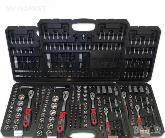 Куфар с инструменти Гедоре 172 части с 3 броя тресчотки, снимка 3 - Куфари с инструменти - 53843062