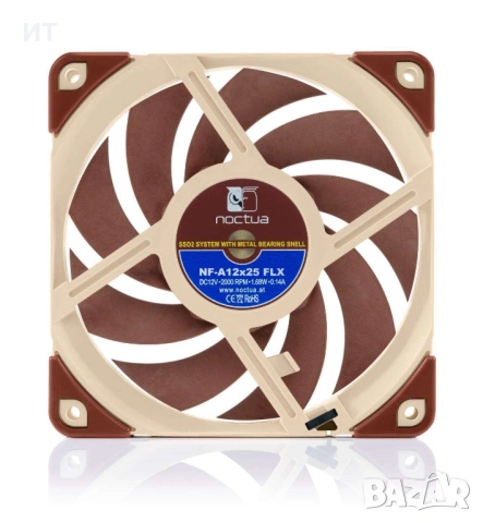 Вентилатор 120x120x25mm 3pin/Noctua NF-A12x25 FLX, снимка 2 - Други - 53692580
