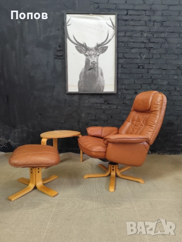 Шведско дизайнерско релакс кресло, снимка 3 - Дивани и мека мебел - 52435187