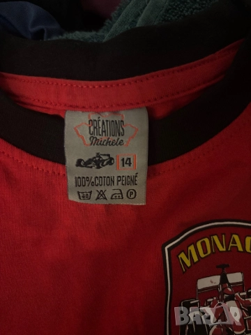 Червена тениска от Монако, Размери: M-S, снимка 2 - Тениски - 52282883