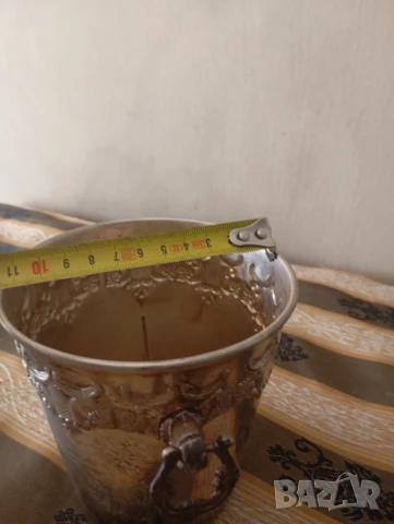 Посребрен ледарник арт деко, снимка 3 - Други ценни предмети - 50836594