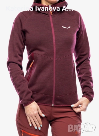 Salewa – Дамски топъл алпийски полар (вълнен микс) M / 38, снимка 3 - Зимни спортове - 53093008