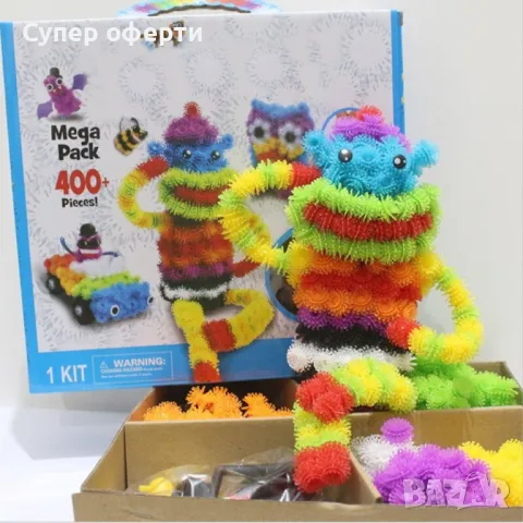 Bunchems Конструктор/ 400 части, снимка 3 - Конструктори - 49958004