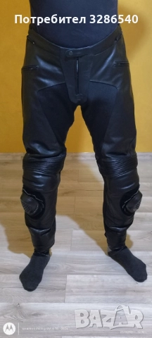 Кожен мото панталон