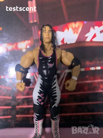 Екшън фигура WWE Jakks Bret Hart Брет Харт 2005г. Ruthless Aggression Canadian WCW, снимка 3 - Колекции - 48386268