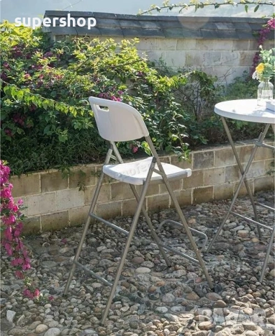 Сгъваем Бар Стол, Елегантен Висок Коктейлен Стол за Празненства , снимка 9 - Маси - 54181363