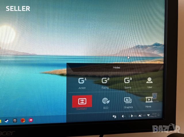 Монитор Acer XF240QP 23.6” 144Hz 1920x1080, снимка 6 - Монитори - 45767852