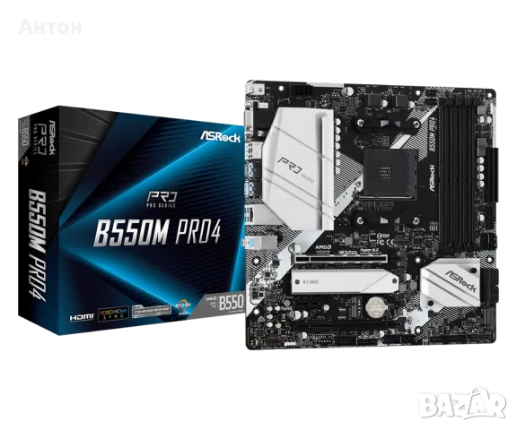 asrock b550m pro4, снимка 1 - Дънни платки - 47098948