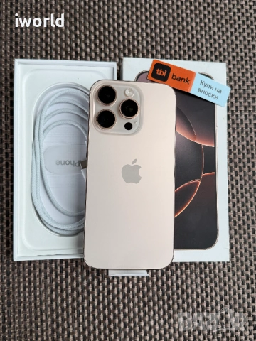100% Battery 🔋 iPhone 16 Pro ❗️Лизинг от 31€/мес ❗️Desert Titanium❗️128GB , снимка 4 - Apple iPhone - 53682380