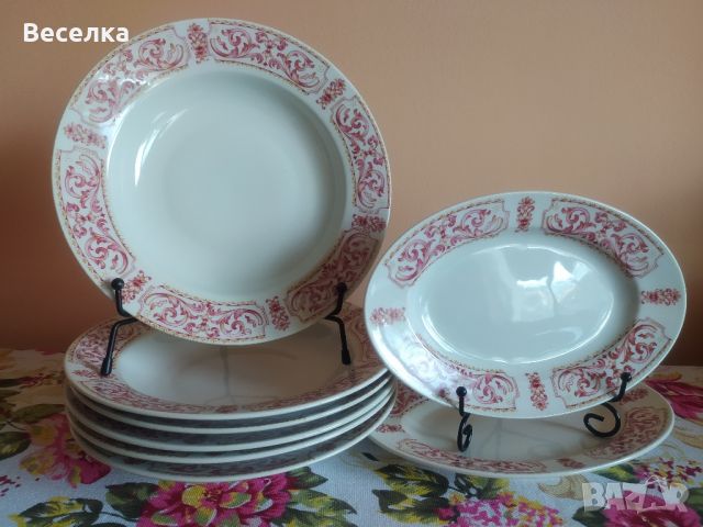 Български порцеланови чинии Китка - Неупотребявани 
