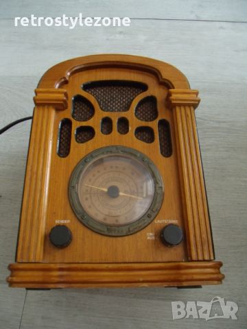 № 7613 стар радиоапарат -  Antique Radio VMR-5011 - EDUTEC  - Ретро вид  -излъчване - FM и MW - захр, снимка 1 - Други ценни предмети - 46337243