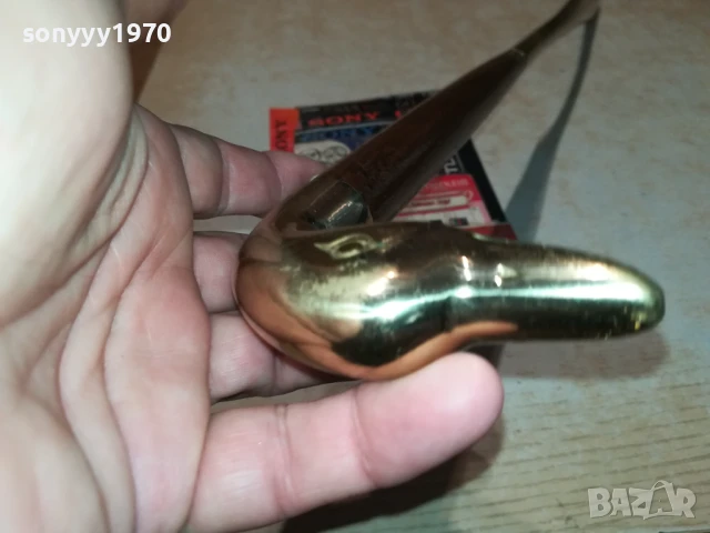 ЛЕБЕД-ОБУВАЛКА-МЕД/МЕСИНГ/ДЪРВО-55СМ МАСИВНА ВНОС SWISS 0208252014LCHERY, снимка 6 - Антикварни и старинни предмети - 51230251