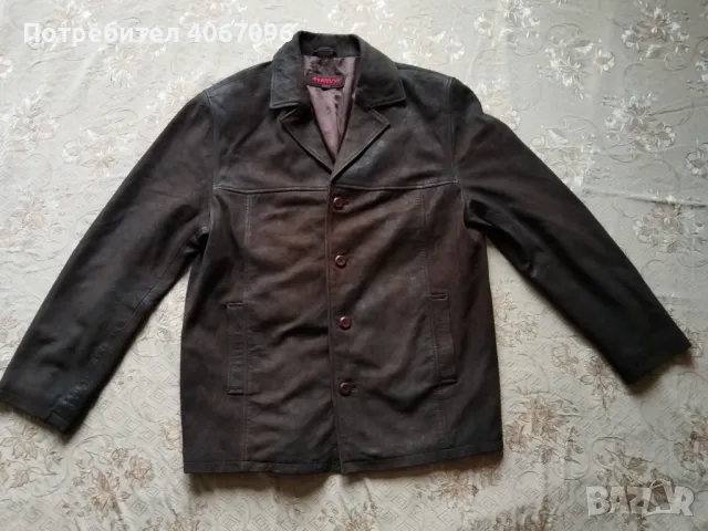 Мъжко кожено яке MADDOX - размер XL, снимка 2 - Якета - 49668207