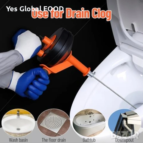 Спирала за отпушване 10м с бормашина и ръкавици, снимка 6 - Други инструменти - 53633983