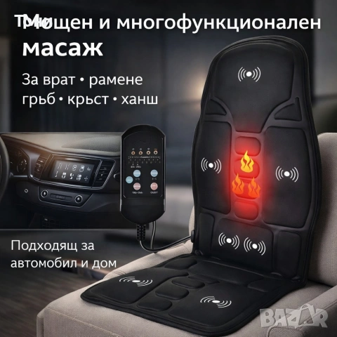Масажна седалка с подгряване – комфорт и облекчение за тяло, което е уморено от седене, снимка 4 - Масажори - 53221935