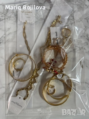 Мистериозна торбичка с бижута с 10бр висококачествени бижута, снимка 4 - Бижутерийни комплекти - 52730295