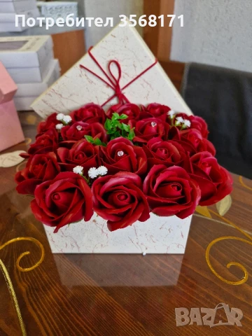 Кутии със 17 сапунени рози, снимка 3 - Подаръци за жени - 50450279