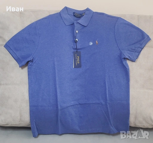 Нова оригинална фланелка Polo Ralph Lauren custom slim fit - размер XL, L, M - 100% памук, снимка 5 - Тениски - 54038332