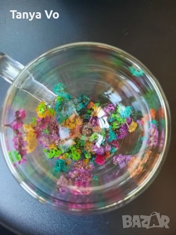 Двустенна Термо чаша с естествени цветя, снимка 5 - Чаши - 46415405