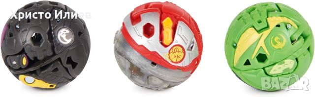 Игрален комплект Bakugan Бакуган Стартов пакет с 3 топчета DRAGONOID, снимка 4 - Фигурки - 46442728