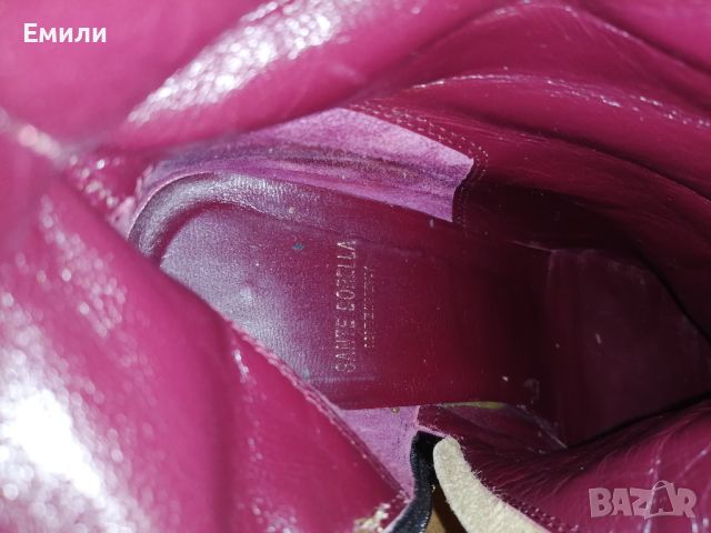 №39 дамски ботуши естествена кожа с квадратен връх и квадратен ток 5,5 см - Sante Borella, снимка 12 - Дамски ботуши - 45631254