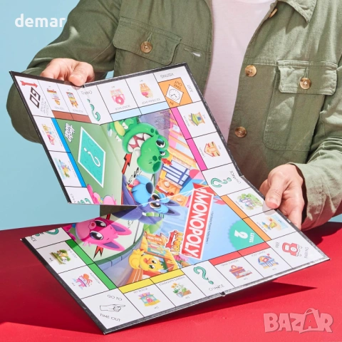 Настолна игра „Монополи“ за деца (издание 2026 г.), 2 в 1 - английски, снимка 9 - Образователни игри - 53636365