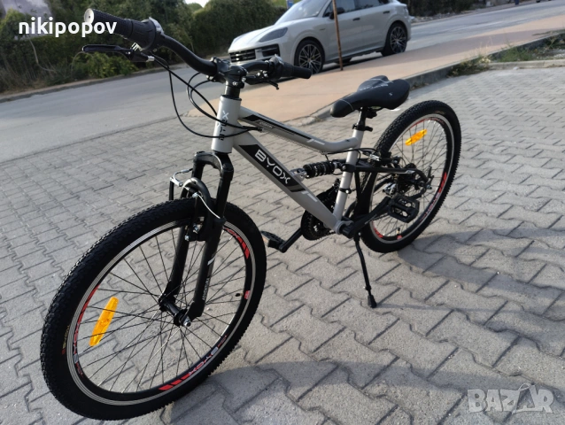 BYOX Велосипед 24" ADVENTURA сив, снимка 7 - Велосипеди - 53561167