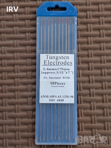 Волфрамов електрод WT20, червен - Ф2,4