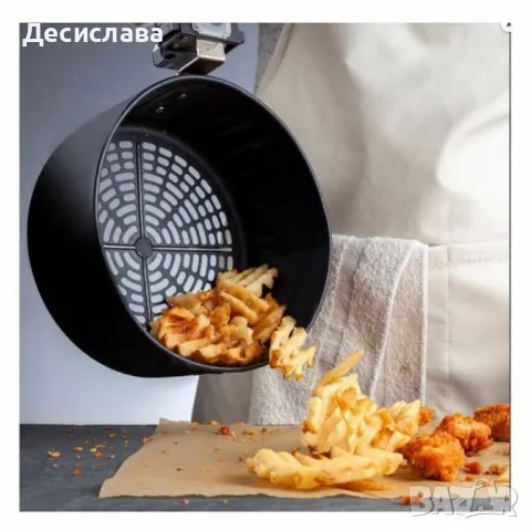 ФРИТЮРНИК С ГОРЕЩ ВЪЗДУХ /Air Fryer, снимка 6 - Фритюрници - 46836092