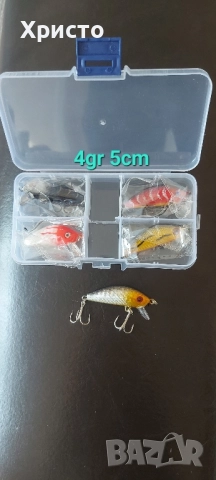 5бр нови воблери за спининг риболов, примамки, воблер, клатушки, блесни , снимка 2 - Стръв и захранки - 52537023