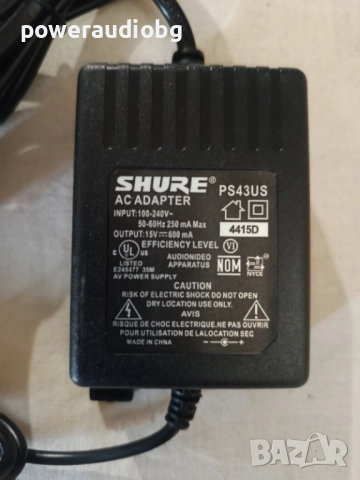 SHURE PS43E - захранване за SHURE безжични микрофони, снимка 2 - Микрофони - 52907089