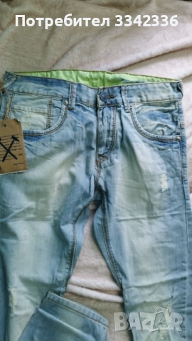 Мъжки дънки - Размер 44 - Чисто нови светли дълги дънки, снимка 3 - Панталони - 53681535