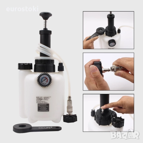 SCCLIFE 3L Пневматична система за смяна на спирачна течност 3+1л , снимка 5 - Аксесоари и консумативи - 51488242