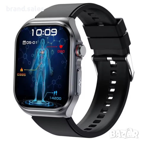 ET585 ECG Smartwatch – Смарт часовник с ЕКГ, измерване на кръвна захар, пулс, кръвно