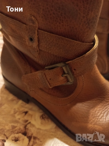Нови Дамски Зимни Боти Изцяло от Естествена Кожа 38 , снимка 7 - Дамски боти - 52684338